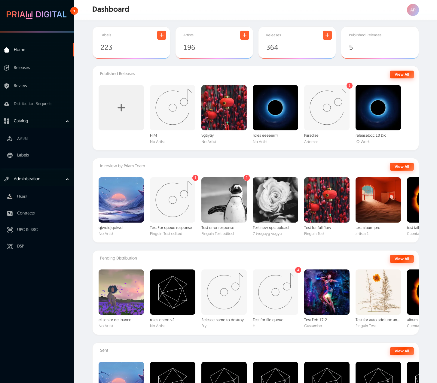 Priam Digital Website